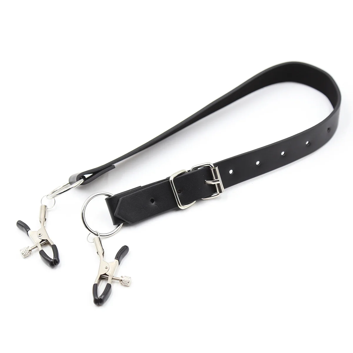 BDSM Thigh Labia Spreader Straps With Clamps Clip Onto Clitoris Spread Pussy Open Vagina Stimulator Adult Sex Toys