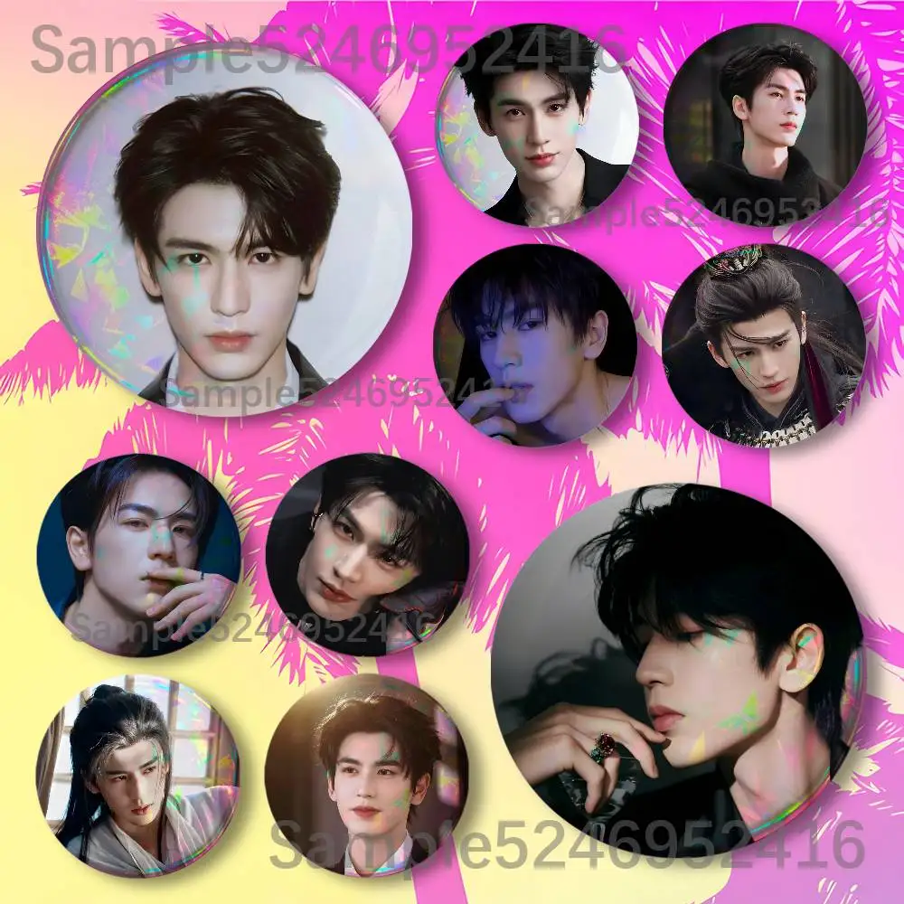 Zhang Ling He New Badge Round Brooch Tinplate Figure Icon DIY Clothing Accessories Collectible Gifts Badges
