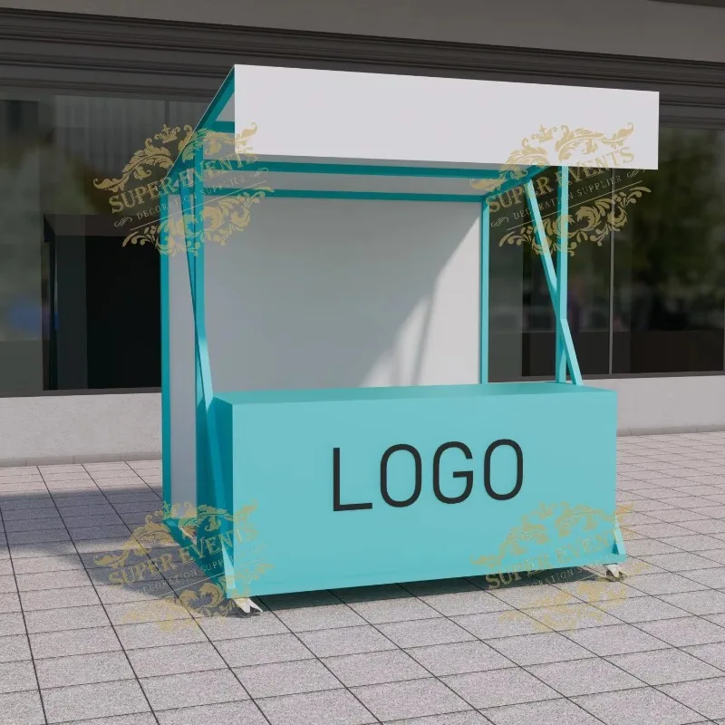 Metal Durable Promotional Counter Table Display Booth Trade Show Pavilion Custom Color Logo Mobile Promotional Tent