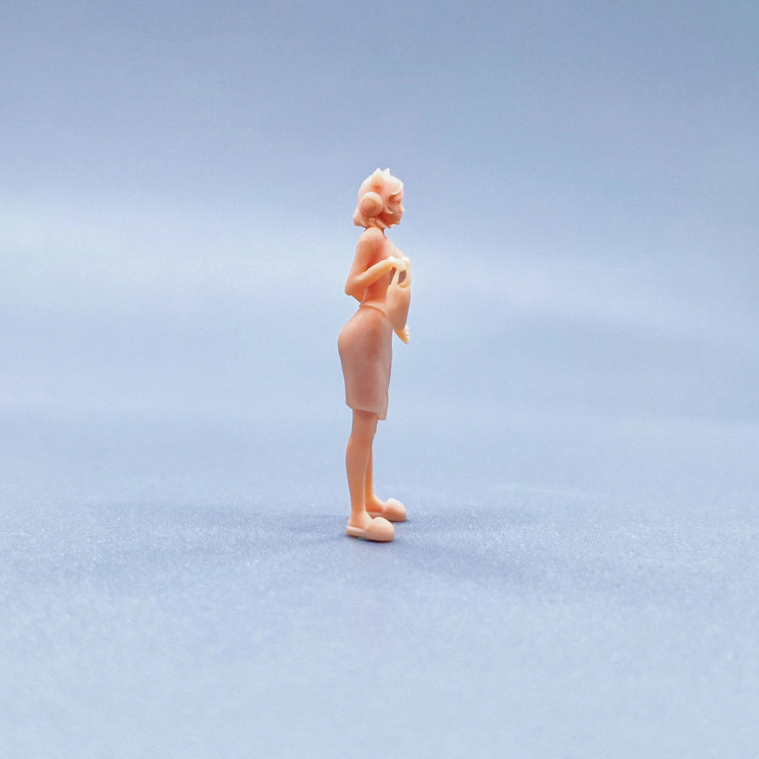 

1/64 1/43 Figurines Scale Model Resin Cat Ear Sexy Hip Wrapping Female Uncolored Miniatures Diorama Hand-painted W310