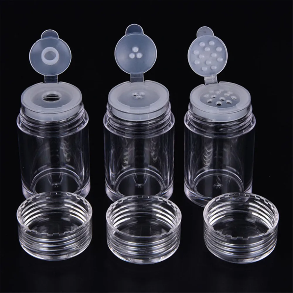 1pc Clear Cosmetic Sifter Loose Powder Jars Empty Cosmetic Container Screw Lid DIY Bottle For Makeup Tools Refillable Bottles