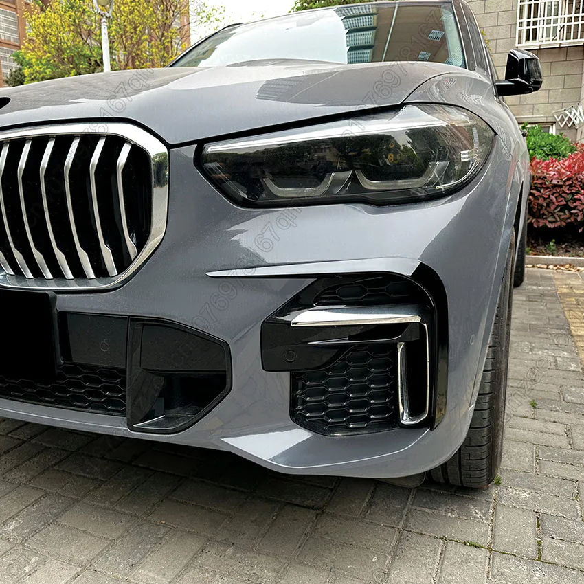 

Front Bumper Wind Knife Stickers For BMW X5 G05 M Sport 2019-2022 Air Vent Splitters Trim Car Aerodynamic Tuning Accessories