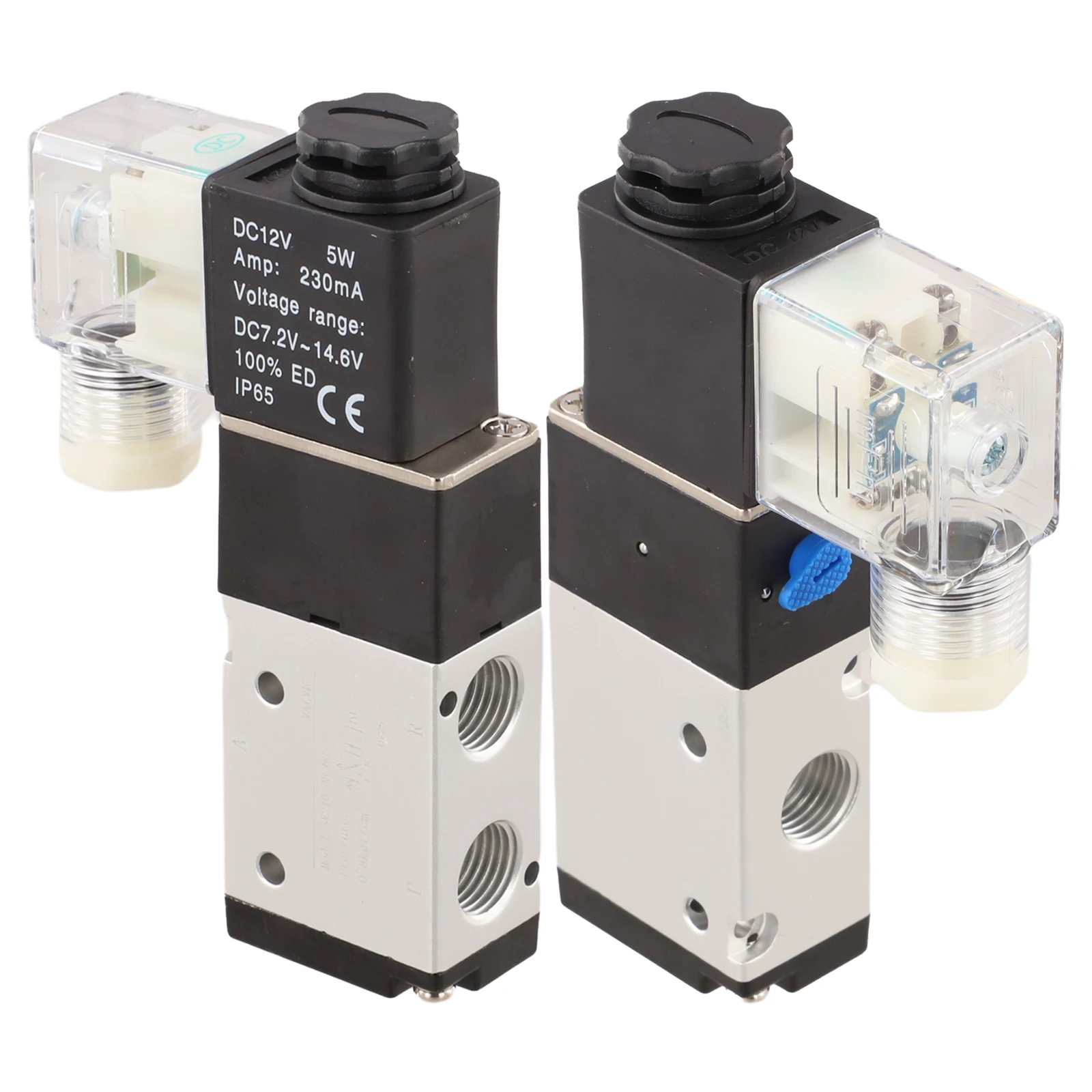 

Pneumatic Solenoid Valve 110*65*22mm Accessories Metal+Plastic Replacement 2 Position DC 12V G 1/4 0.15-0.8MPa