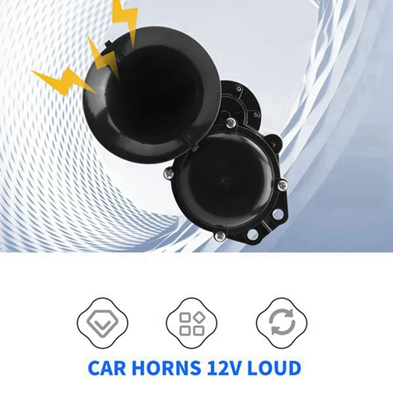 2X 12V 24V Electric Snail Air Horn 120DB Loud Sound For Truck Van