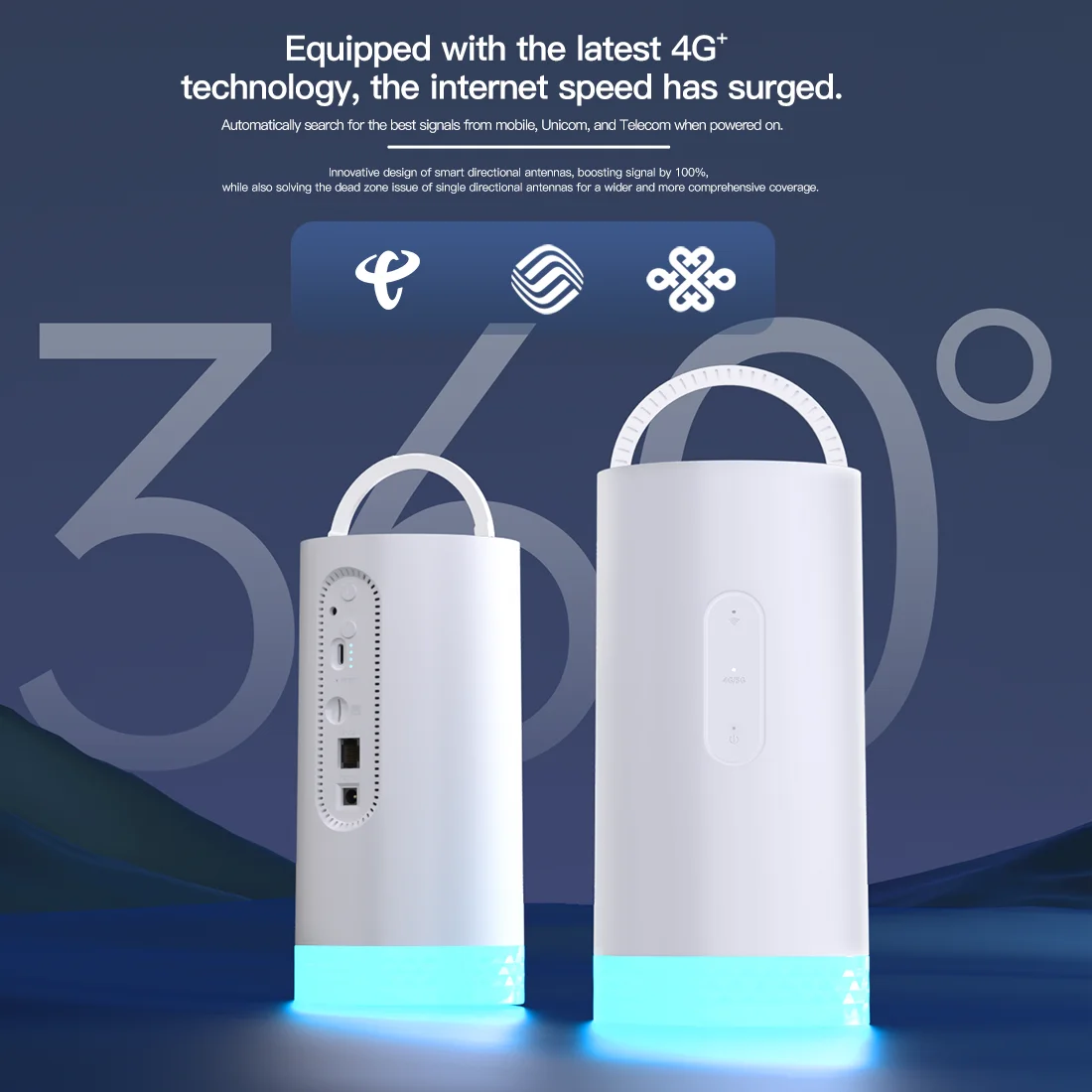 Router Smart Ai 4G + LTE WiFi 6 Router Dual Band 4G CPE Cat7 Wireless WiFi SIM Modem Router interno 10000mAh Wifi mobile