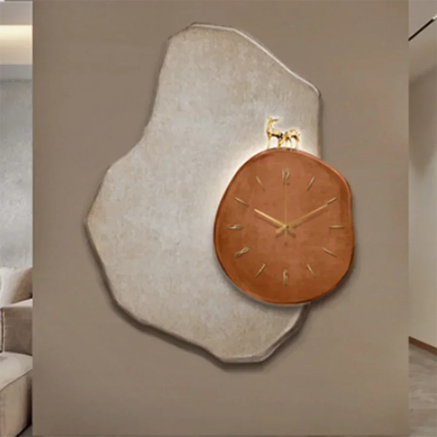 Luxury Living Room Wall Clock Decor Light Large Elegant Wall Clock Quartz Art Unique Modern Design Silent Bedroom Relogio Decor