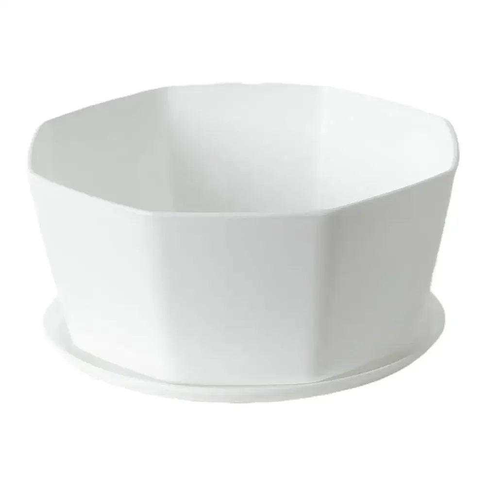 Drainage Round Plastic Flower Pots Set of 4 Perfect for Succulent and Cacti Display for Indoor and Outdoor Use