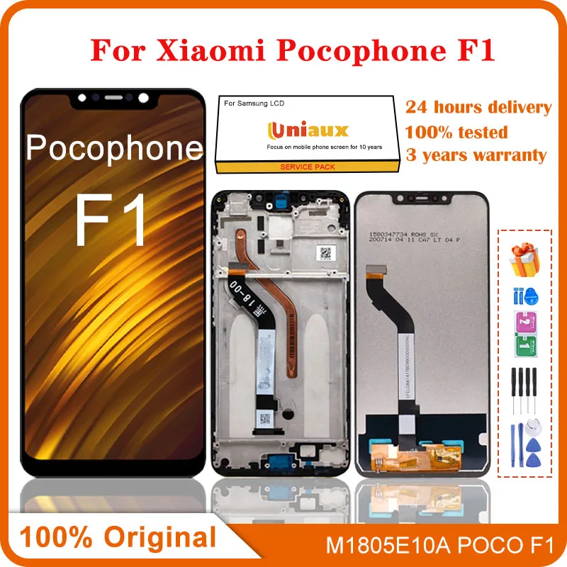 LCD For Xiaomi Poco F1 Lcd Display Touch Screen Digitizer Assembly For Xiaomi Pocophone POCO F1 Screen 6.18”