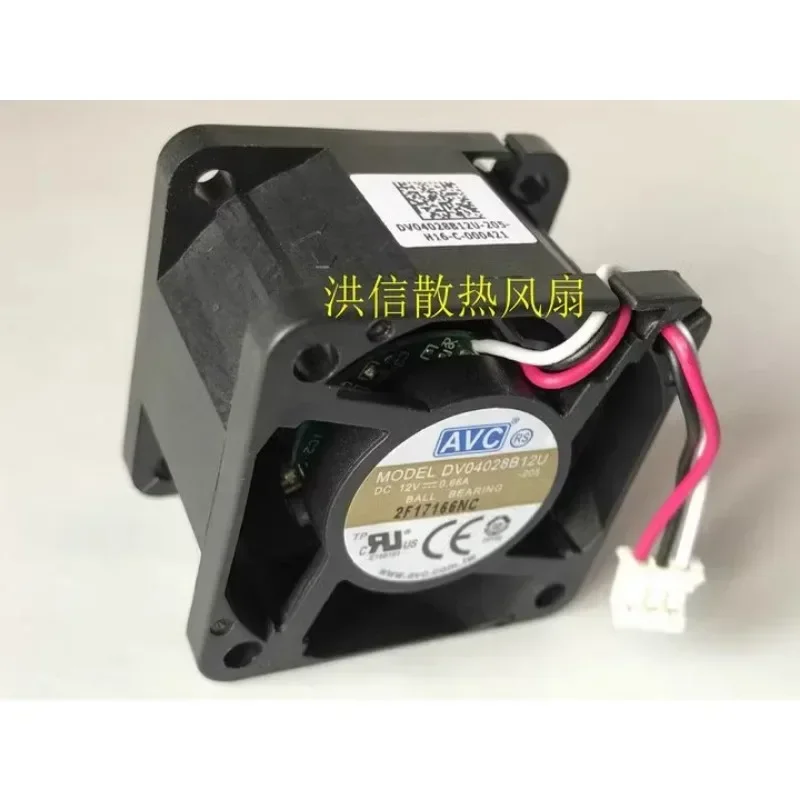 New CPU Fan For AVC DV04028B12U -205 12V 0.66A 3-wire 4028 Fan 40*40*28MM