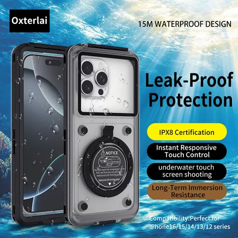 15 Meter Deep Waterproof Phone Case, Suitable for 6.9-Inch Devices, Suitable for iPhone, Samsung, Redmi, Etc, Vivo, Google, Oppo