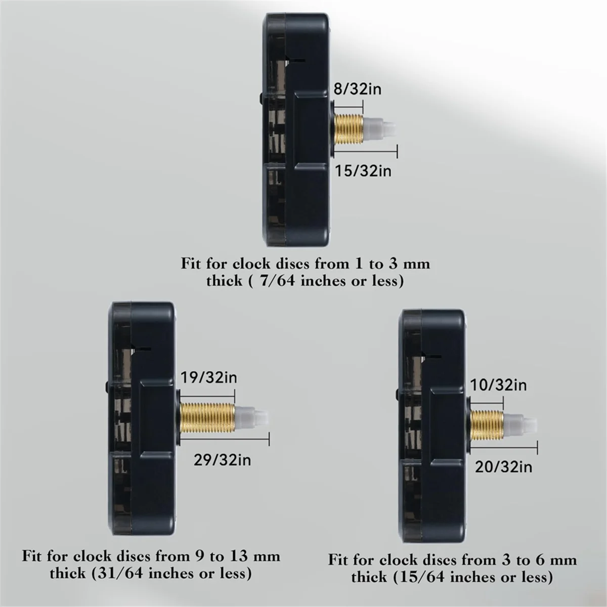 

BAAQ Замена часового механизма с батарейным питанием, бесшумные часы, комплект часов, ручные DIY, запасные части, длина вала 12 мм + 16 мм + 23 мм