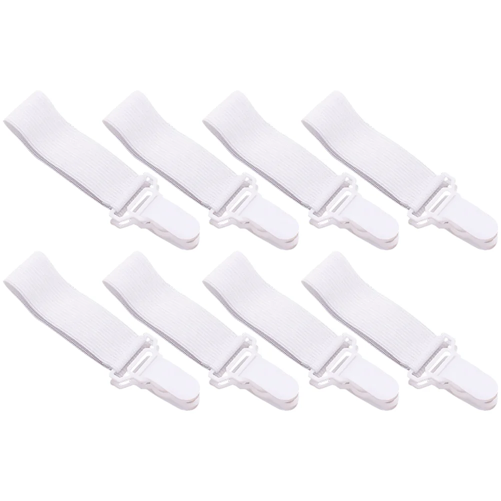 

16 Pcs Bed Sheet Clip Fastener Straps Bedsheet Holder Holders Soft Elastic Nylon Buckle