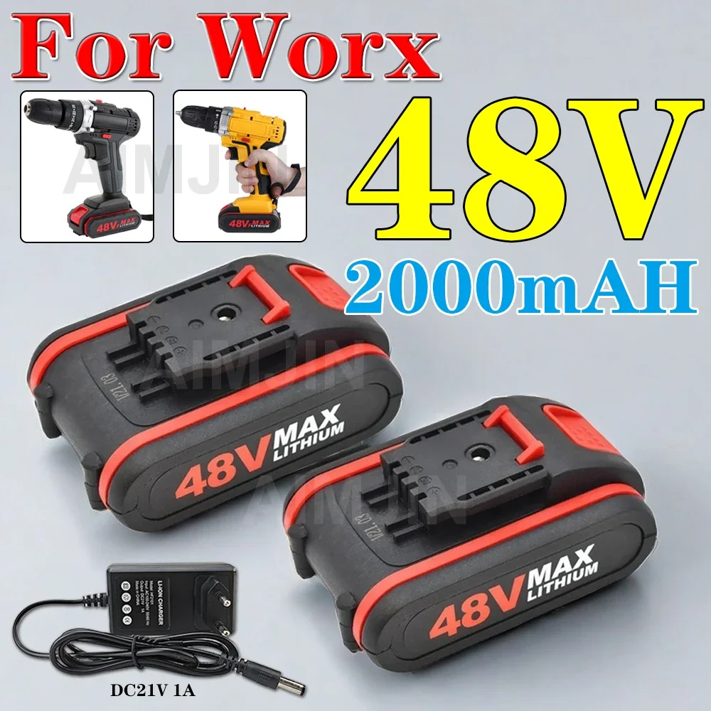 

Для Worx 48 В литий-ионный аккумулятор 2000 мАч аккумуляторная ударная дрель электрические ножницы перезаряжаемая запасная батарея