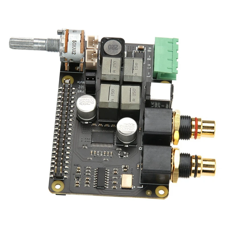 X5500 placa de expansão alta fidelidade dac + amp amplificador de áudio digital leitor de música, usa tecnologia ess, para raspberry pi 4b/3b +/3b