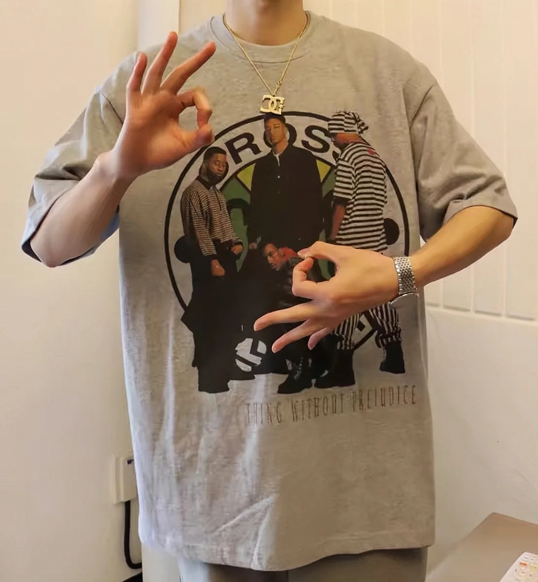 

American Sle Olschool Hip Hop Street Dance ort Sve Bboy Свободный крой из чистого хлопка с небольшим воротником T irt Дышащий и удобный...