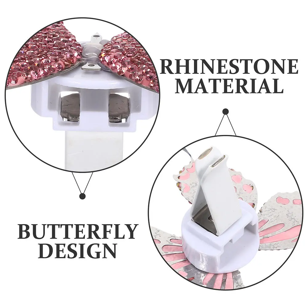 

Car Clip Rhinestone Butterfly Vent Clip Safe Durable Car Aroma Decoration Long Lasting Fragrance Automotive Decor