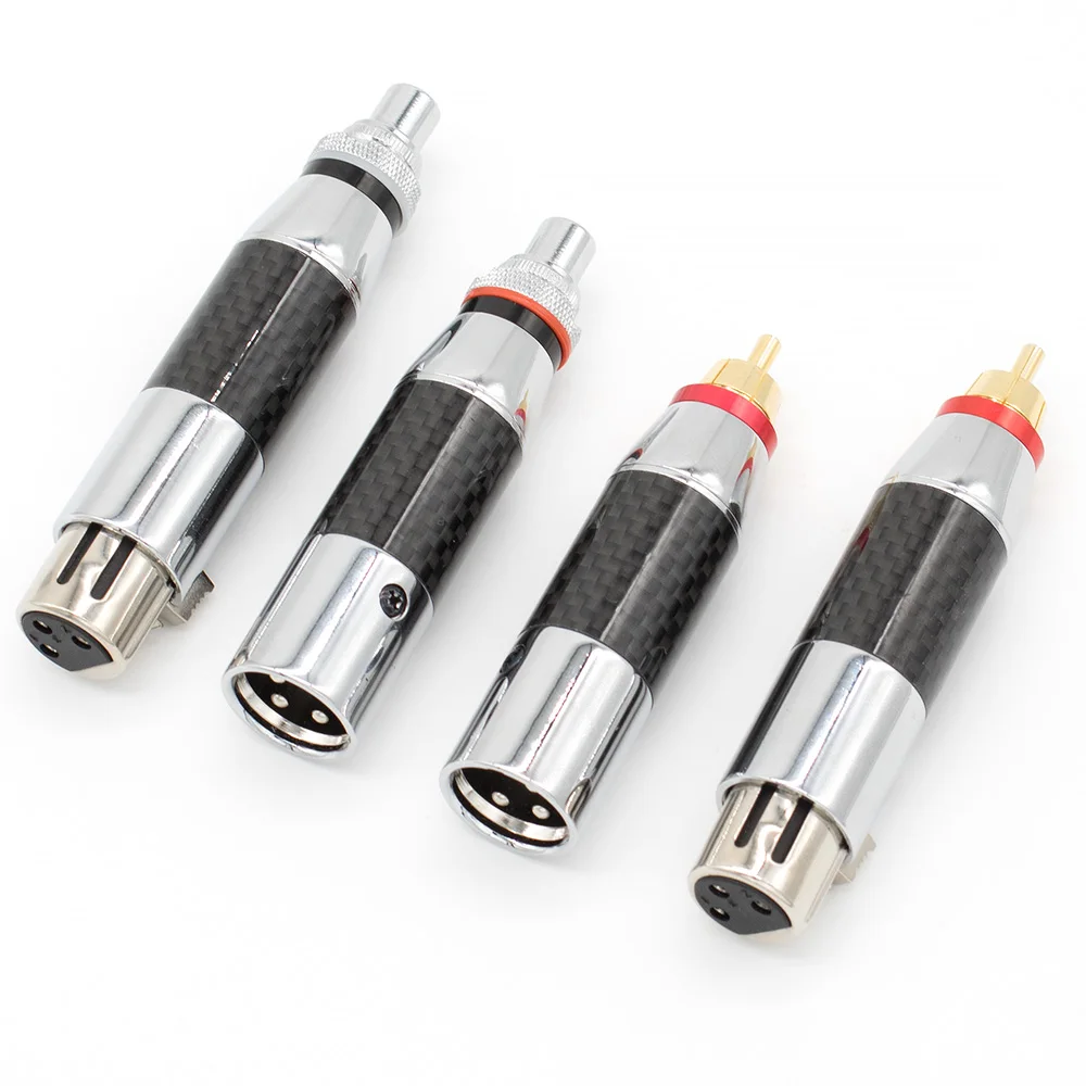 PURELINE Rhodium Plated XLR To RCA Adapter RCA Male To XLR Male Female Adapter XLR To RCA Female Male Plug Adapter