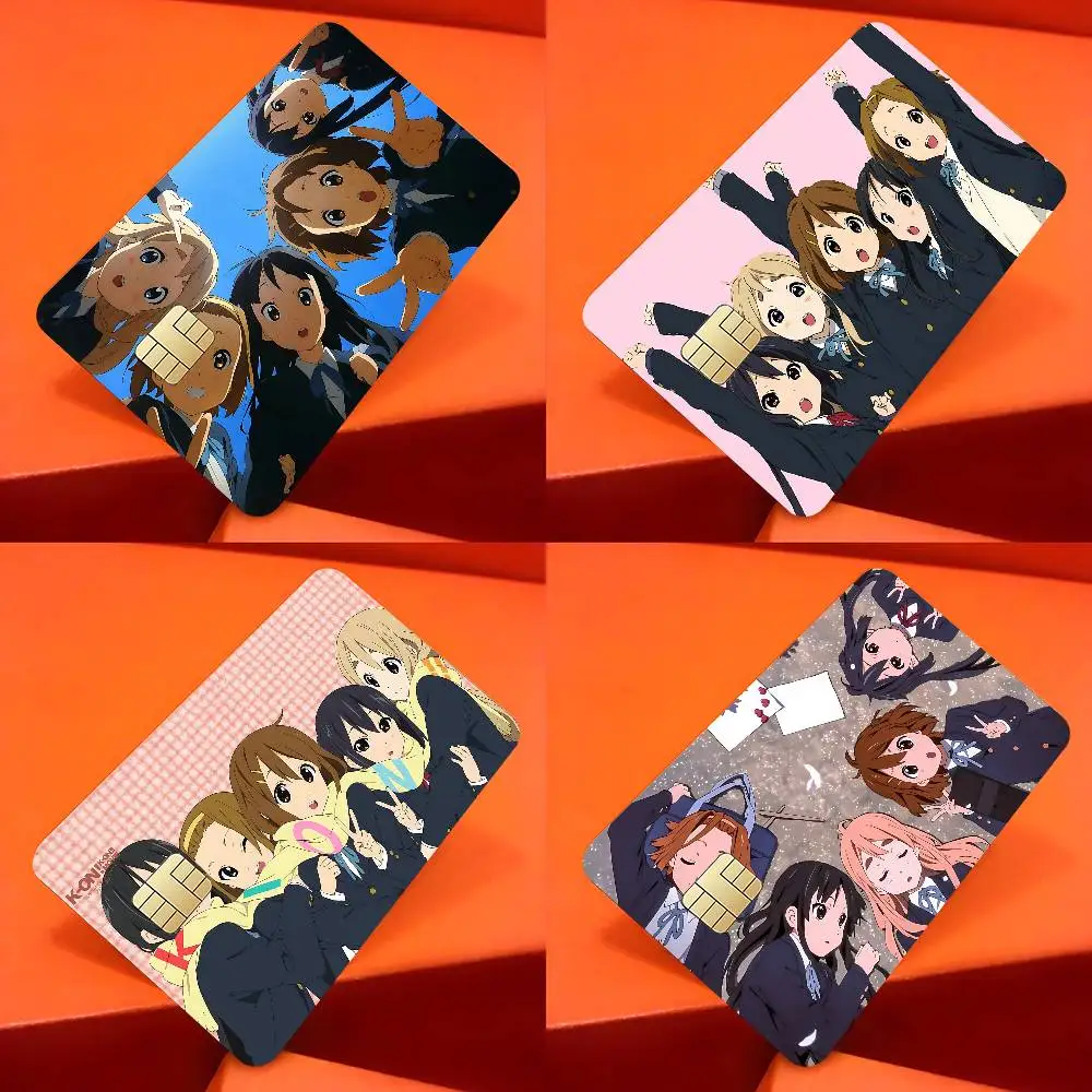 Cartoon K-K-ON! Credit Card Skin Stickers Matte Anti Scratch Suitable For VISA Card Bus And Subway Contactless IC Cards