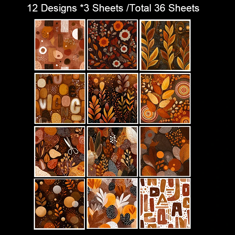 Kertas Scrapbooking 6x6 inci (36 Lembar): Cetakan Marmer Abstrak untuk Scrapbooking, Origami & Dekorasi DIY – Perlengkapan Kerajinan Artistik