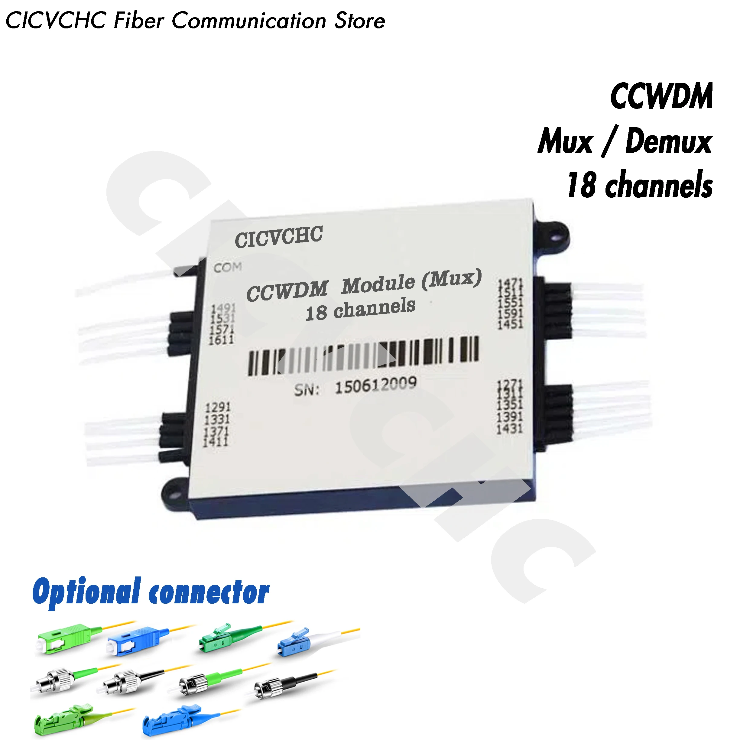 

CCWDM module 18 Channel with Free-space Compact CWDM Mux/Demux with LC, SC, FC connector