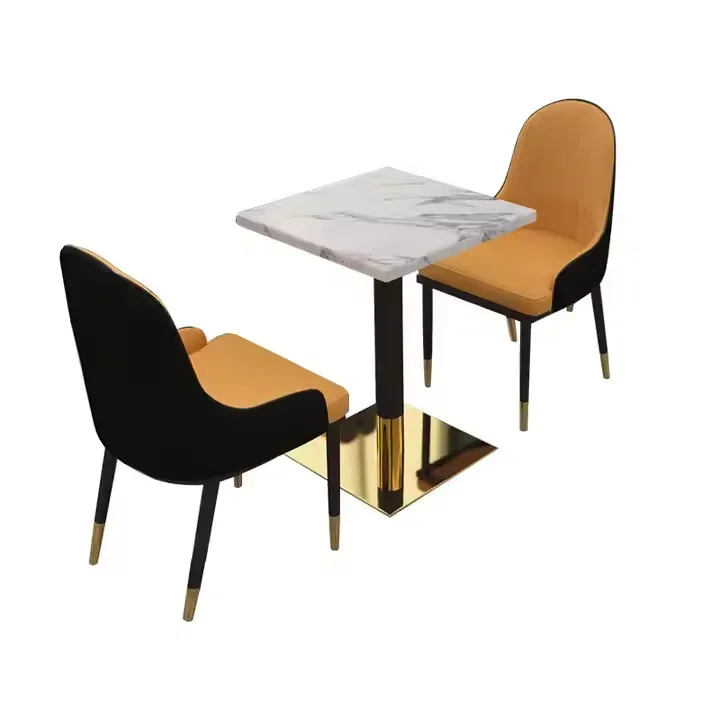 

For Luxury Restaurant Table and Chair Coffee Shop Restaurant Furniture Set Dining Table Marble Dining Table Coffee Furniture