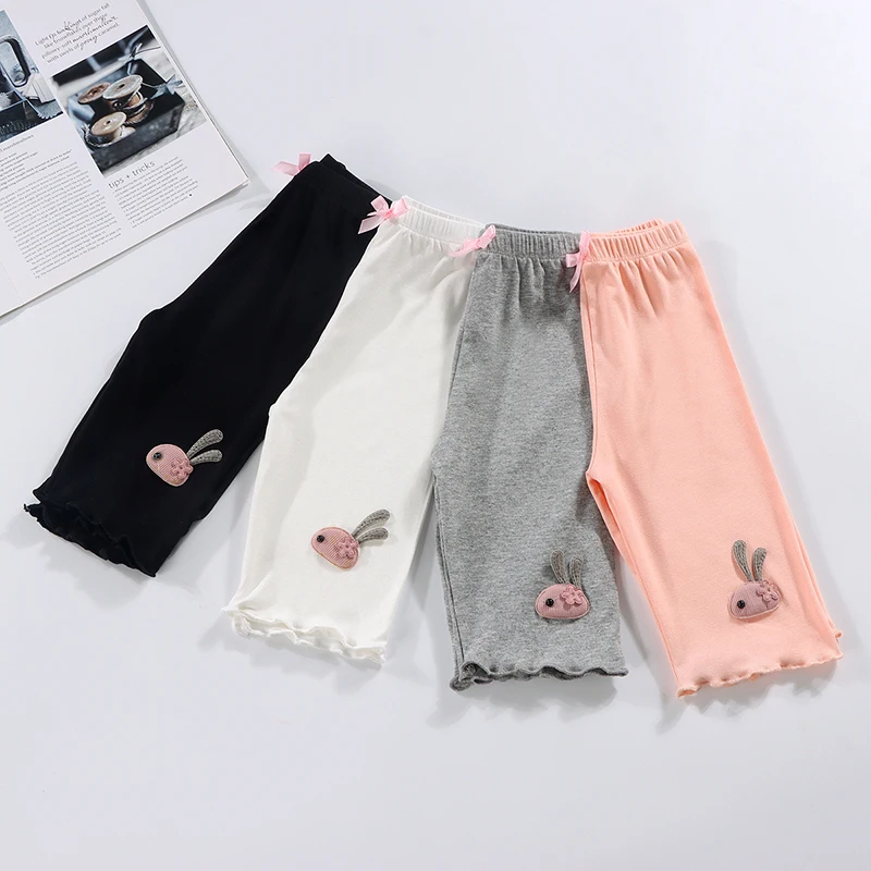 Girls' Summer Thin Style Short Leggings 0-6Y Kid's Anti Exposure Safety Pants Stylish Baby Childrens Shorts 5-Point Pants