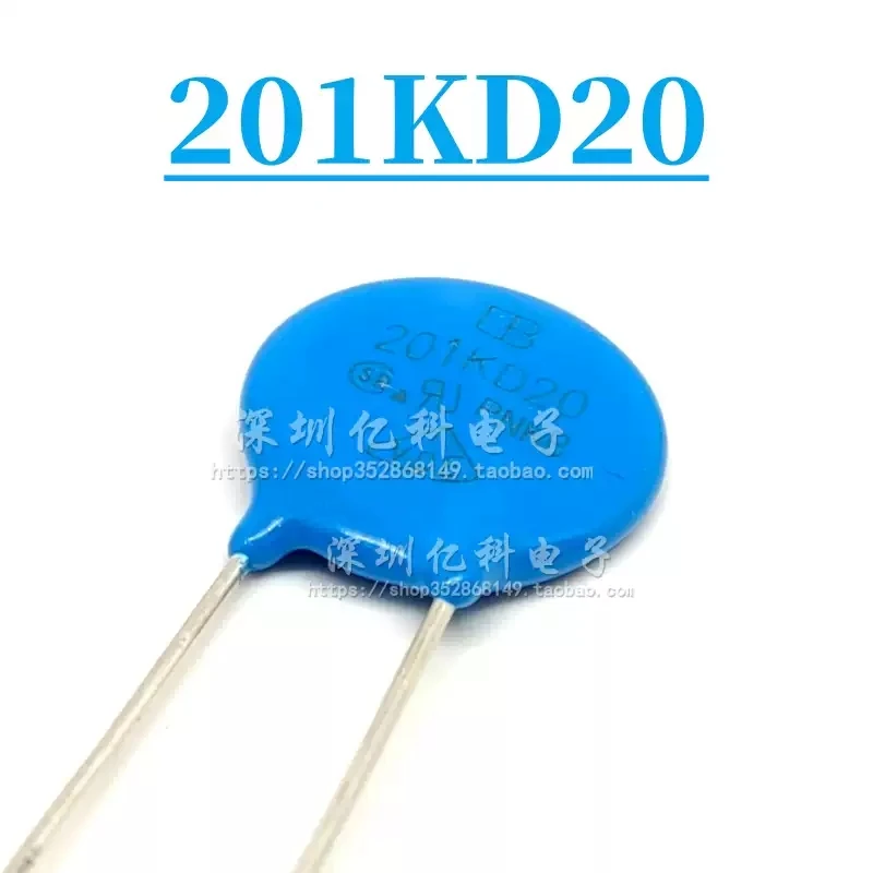 10pcs 201KD10 Taiwan Junyao IB varistor MOV 201KD20 201KD14 withstand voltage 200V 10D201K