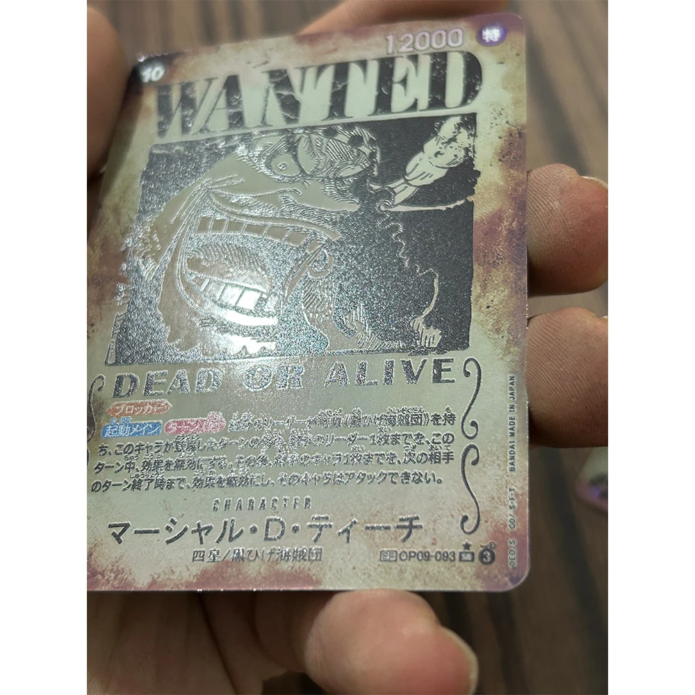 One Piece DIY Warrant Shanks Luffy Sabo Whitebeard Refraction glitter texture foil stamping collectible cards holiday gifts