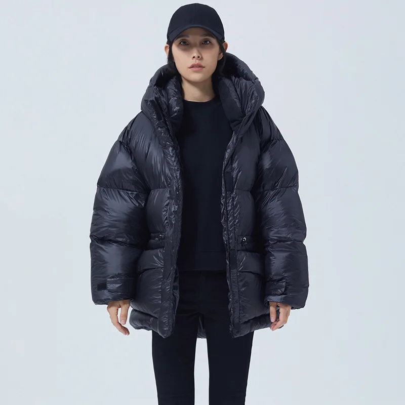 Vintage High-end Winter Down Jacket 90 White Duck Down Puffer Jacket Warm Coats Women Clothing Parkas Trend Windproof Outerwear