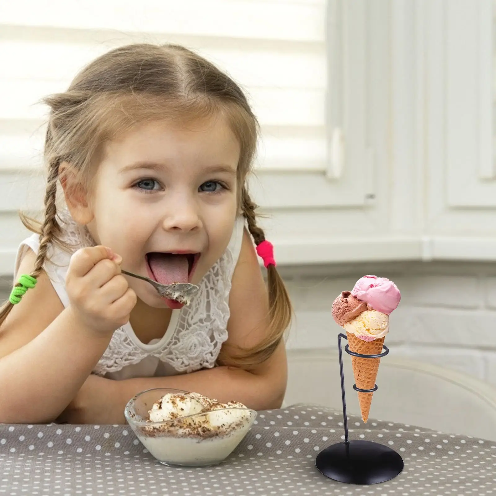 Ice Cream Stand Holder Premium Material Practical Use Cone Display Tool Storage Shelf Snow Cone Rack Cake Stand