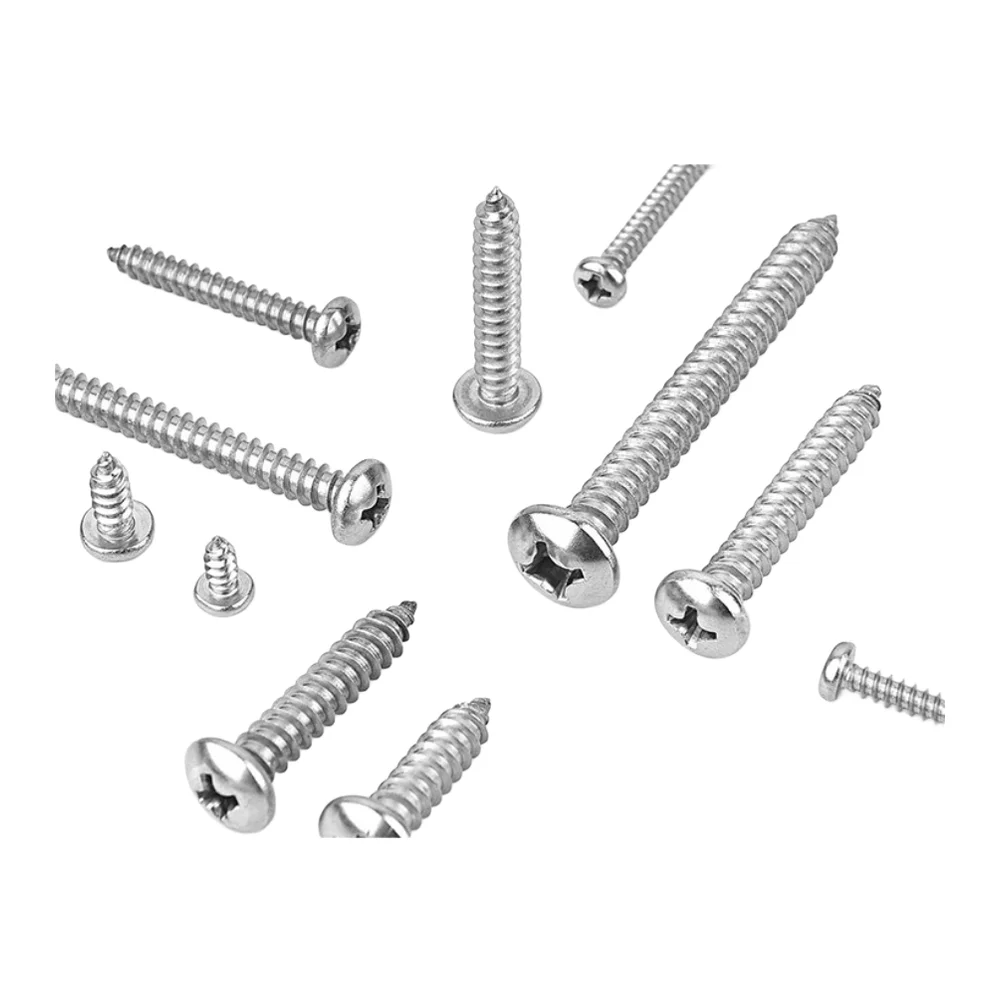 460pcs 304 Stainless Steel Self Tapping Screw Kit For Phillips Pan Head Assortment #4-#14 For Wood Metal Plastic Furniture Repai