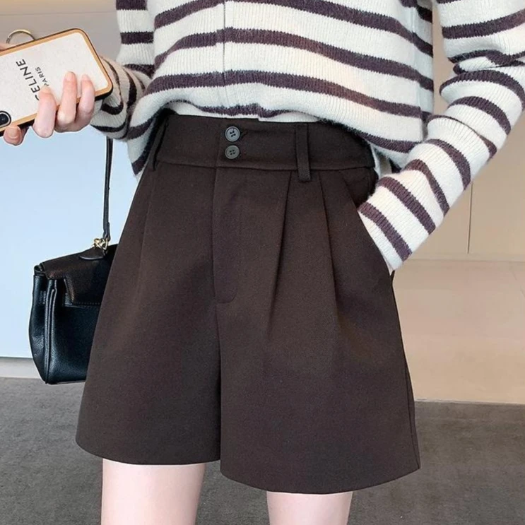 

Драпированные шорты с высокой талией, миниатюрная верхняя одежда, брюки-бут трапециевидной формы, осень/зима 2022, новый стиль TT472