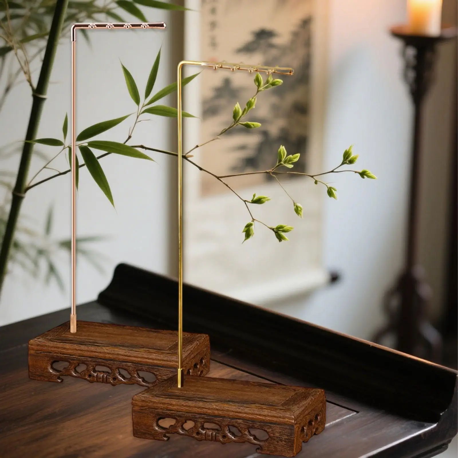

Calligraphy Pen Holder Stand Hanging Organizer Rack Chinese Writing Brush Hanger for School Apartment Office Home Birthday Gift