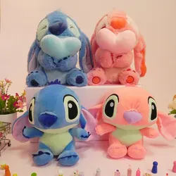 ディズニー-女の子のためのlilo & stitchぬいぐるみ,天使のぬいぐるみ,かわいいアニメの枕,カワイイの誕生日プレゼント,かわいいおもちゃ,30cm