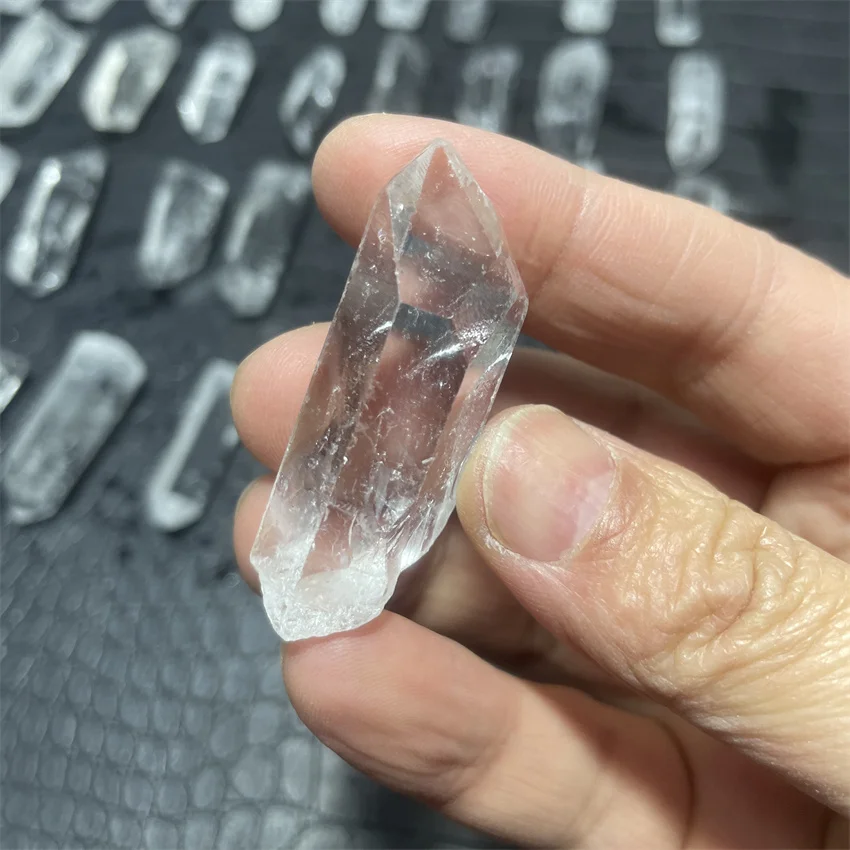 36pcs Clear Lemurian Seed Quartz Natural Point Cluster Crystal Rough Healing