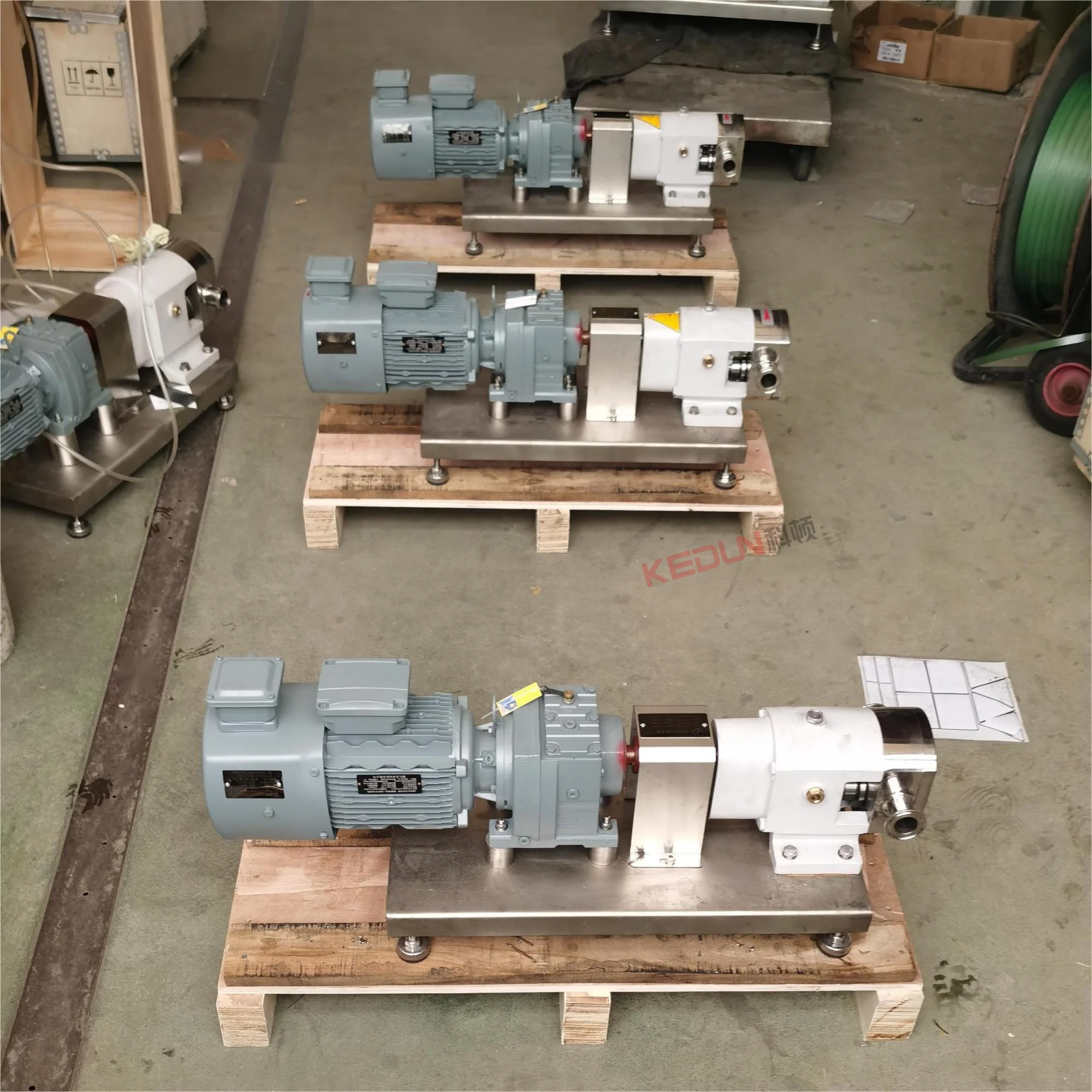 Factory Price 316L Sanitary Food Rotary Lobe Pump 0.75KW 1HP for Liquid Chocolate Yogurt Transfer Low Pressure