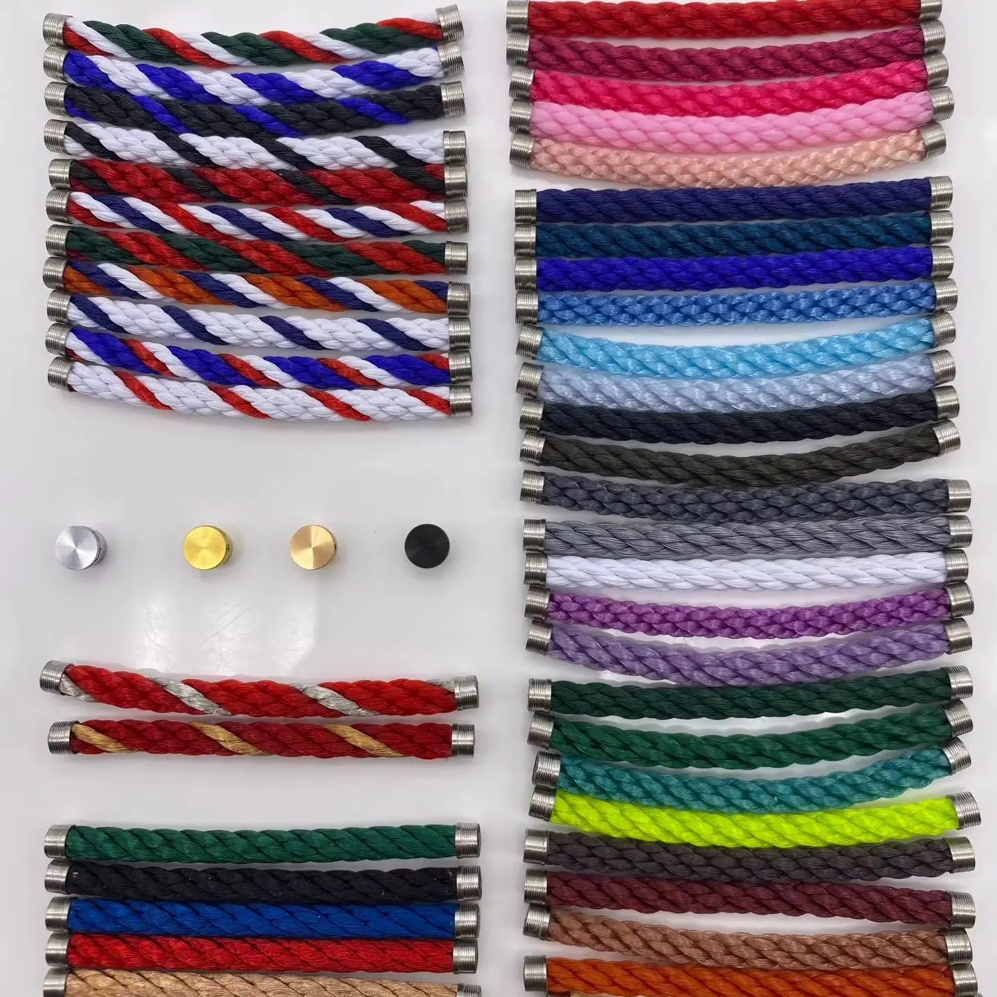 Luxury Jewelry Chain Rope Cable Nylon Rope  Bracelet 1:1 LOGO 14CM-22CM Couple Gift for 2.5CM  Bracelet