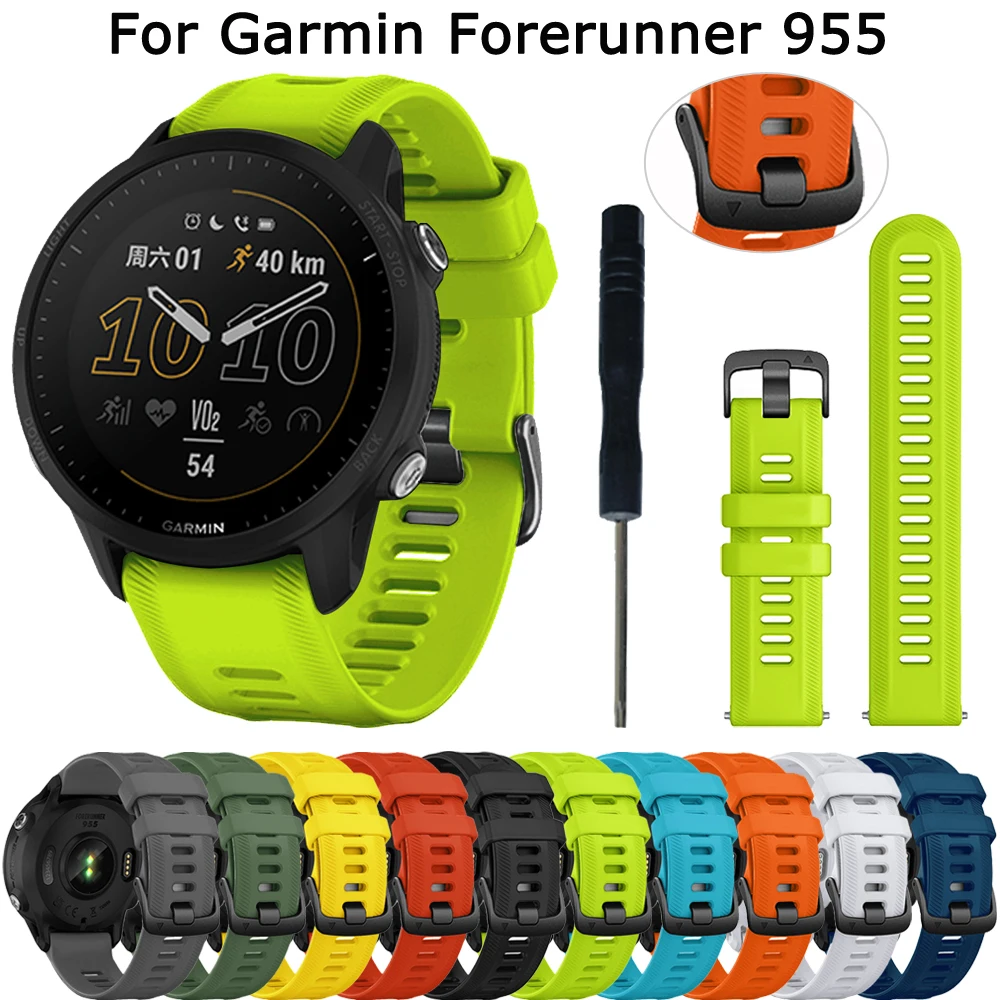 Smartwatch Bands For Garmin Forerunner 955 945 745 Official Strap Watchband For Fenix 7 6 Pro 5 Plus Epix 22mm Silicone Bracelet