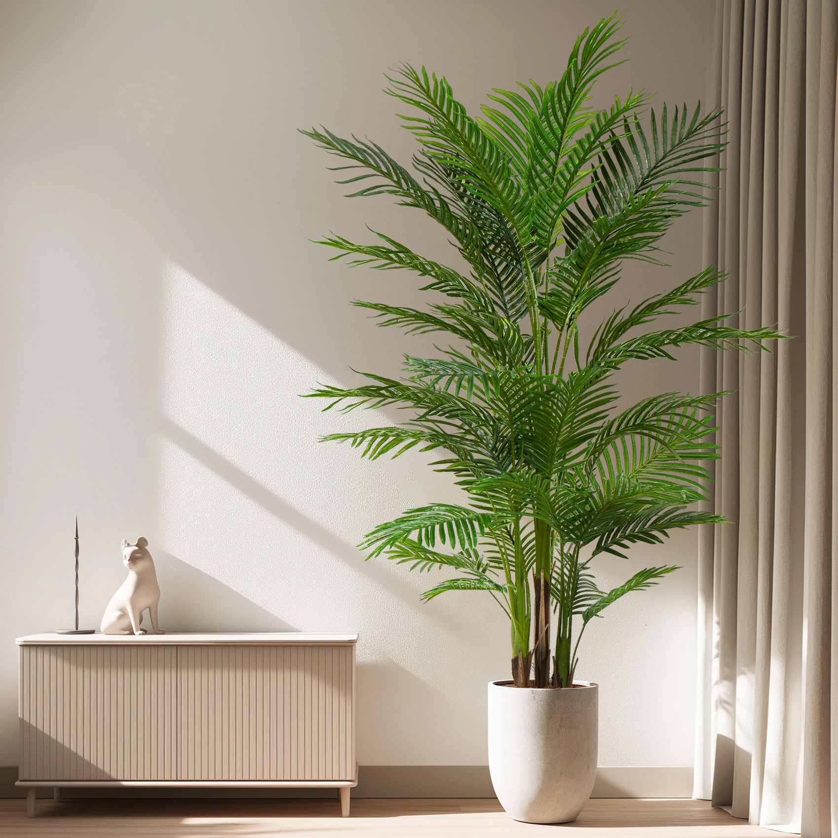 

Giant simulated coconut tree loose-tailed sunflower phoenix-tailed sunflower false tree green plant indoor living room window pl