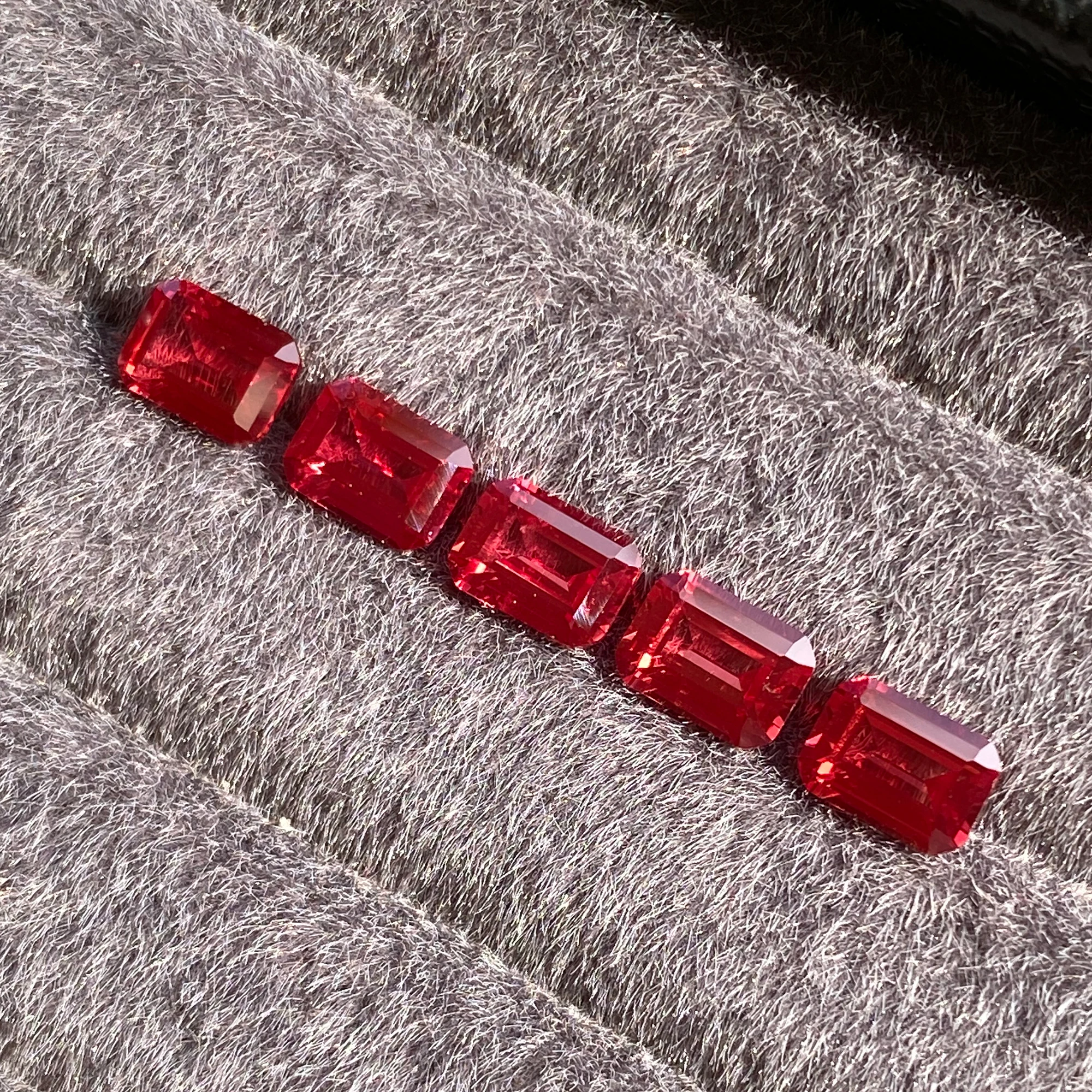 

Eme jewe Lab Grown Sapphire Papalocha Emerald Cut Gemstone for Charms Advanced Jewelry Making Materials DIY With Certificate