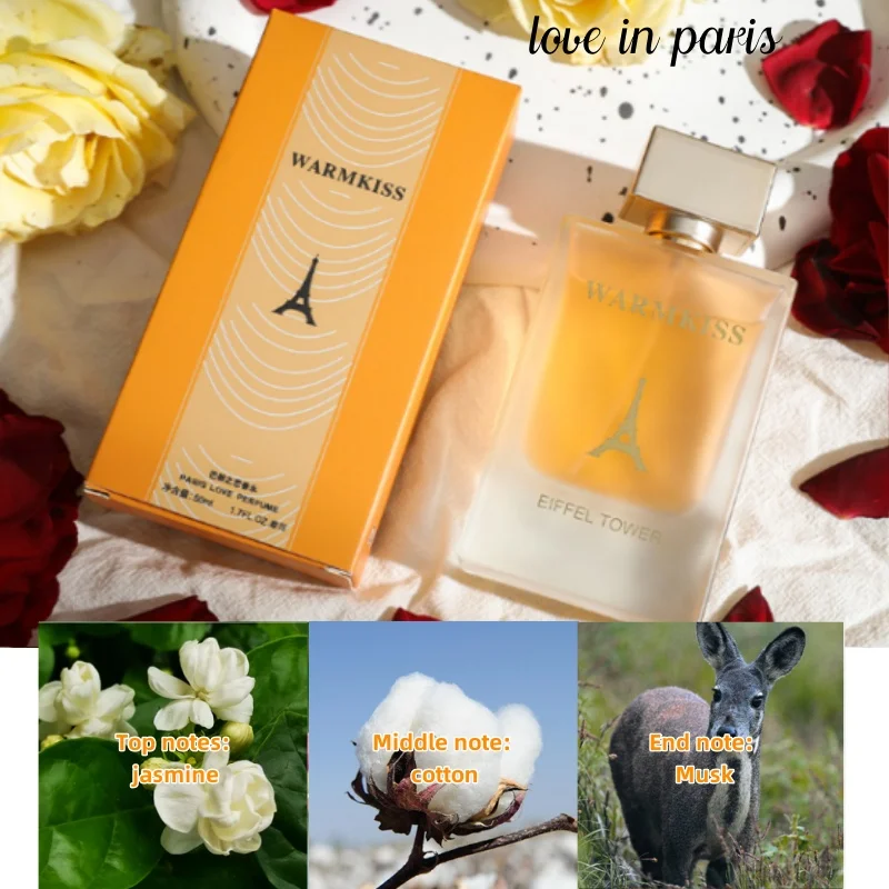 WARMKISS Parfumy damskie Paris Love Romantic Night Długotrwały zapach Świeży Naturalny Romantyczny Tajemniczy Elegancki 50ml