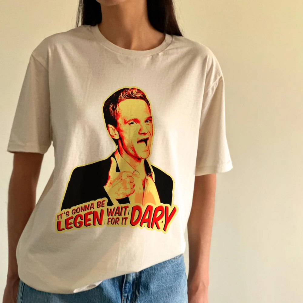 Barney Funny Tshirt Legendary Tee How I Met Your Mother Shirt Tv Series Gift Clothing Graphic Short Sleeve Shirt Unisex Women