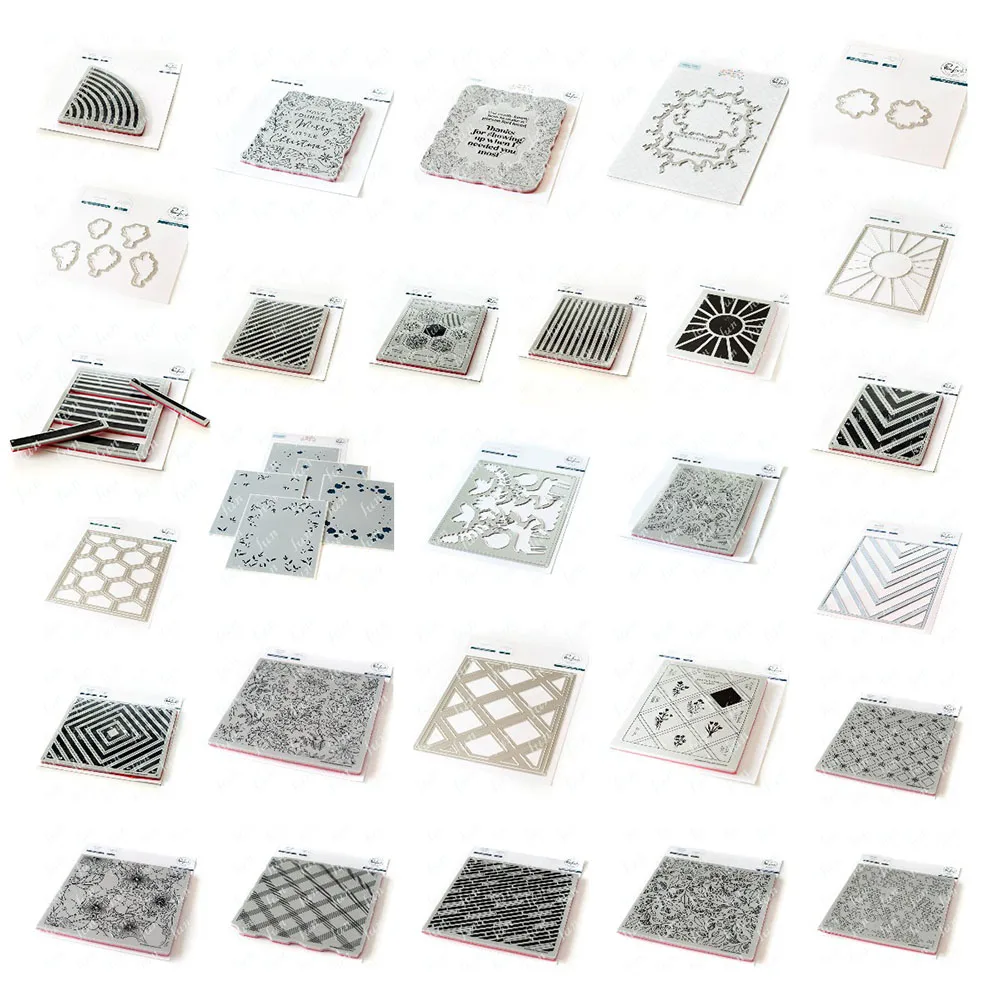

DIY Christmas Floral Vines Rainbow Bars Hexagon Frame 2022 NEW Metal Cut Dies Clear Stamps Stencils for Scrapbook Card Embossing