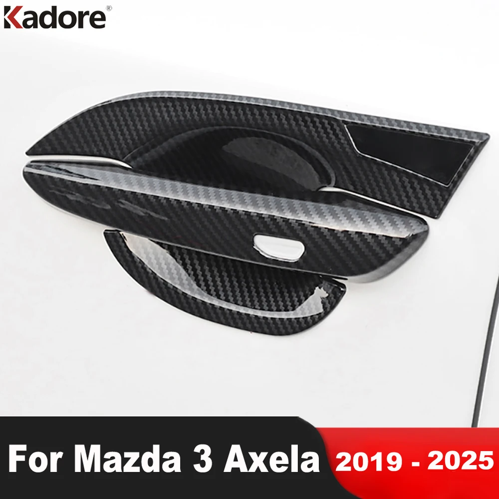 

Door Handle Cover Trim For Mazda 3 Axela 2019-2022 2023 2024 2025 Carbon Fiber Car Accessories Side Door Handle Bowl Cup Covers