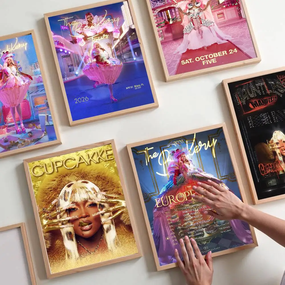 Rapper C-cupcakke Dauntless Movie Sticky Posters Fancy Wall Sticker for Living Room Bar Decoration Vintage Decorative Painting