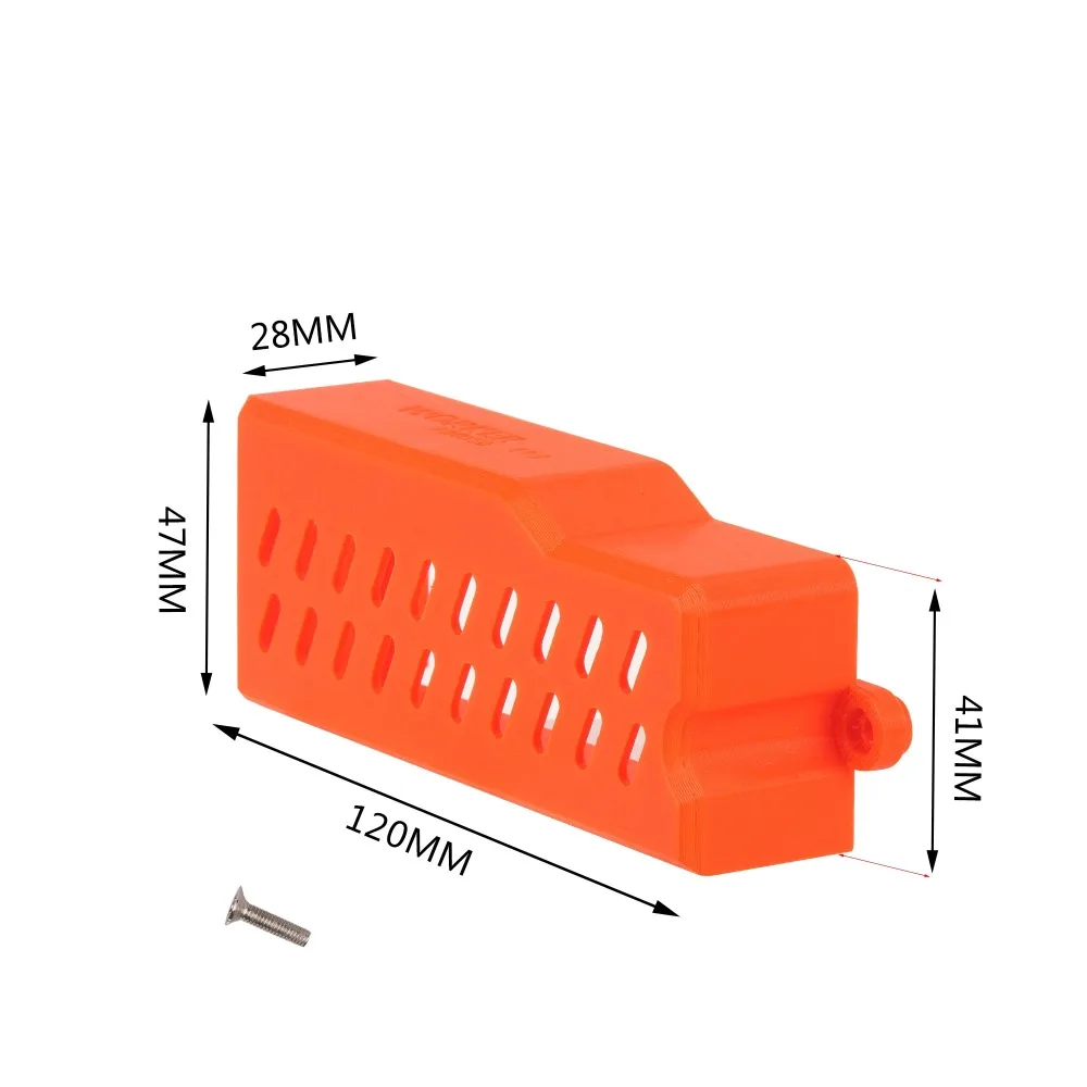 Worker F10555 Extended LiPo Battery Cover Orange 3D Printed for Nerf Stryfe Toy