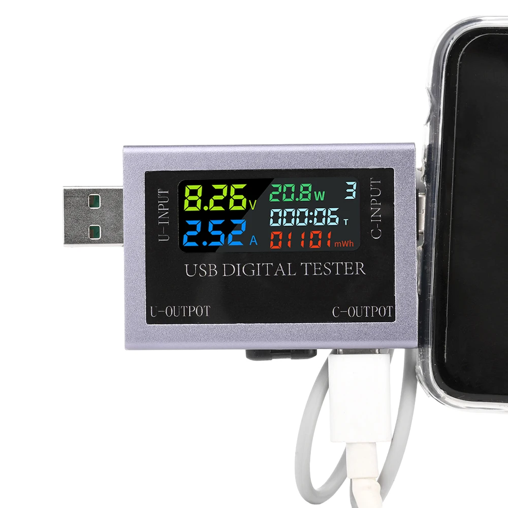 DC 4,5~50V 0-8A Typ-C USB-Tester Digitales Voltmeter Amperemeter Strom-Spannungs-Messgerät Volt-Amperemeter-Detektor Powerbank-Ladegerät ﻿ – Detail 19