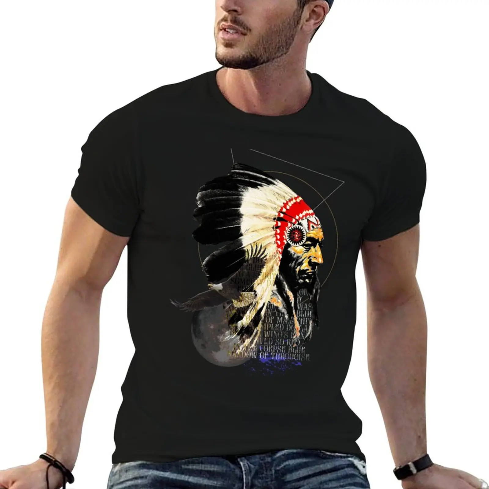 T-shirt Tribal Chief Art Poem, t-shirt confortable pour le travail