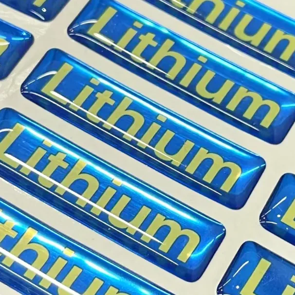 Customized Droplet Adhesive Label Identification Printing 3D Dome Circular Raised Crystal Epoxy Resin Durable Sticker