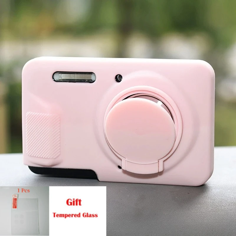 Soft Case For Kodak FZ55 Silicone photography protective cover soft case bag Resistant Case, with 1PCS tempered film